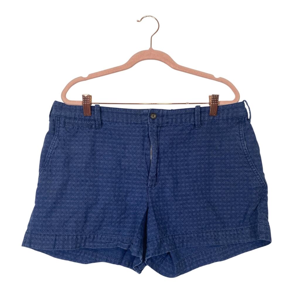 Polo Ralph Lauren Women Blue Label Bermuda Shorts Red Pony Logo Cotton Size 14